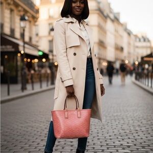 Micheal Kors Pink Small Logo Tote